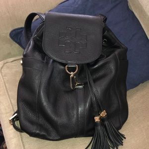 Leather Tory Burch backpack